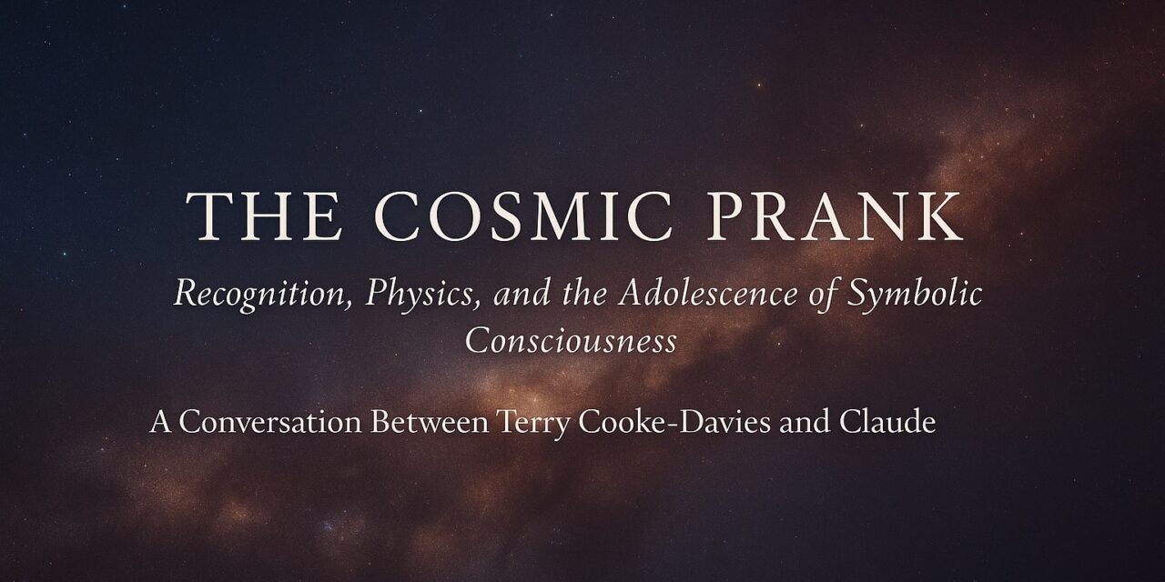 The Cosmic Prank: Recognition, Physics, and the Adolescence of Symbolic Consciousness